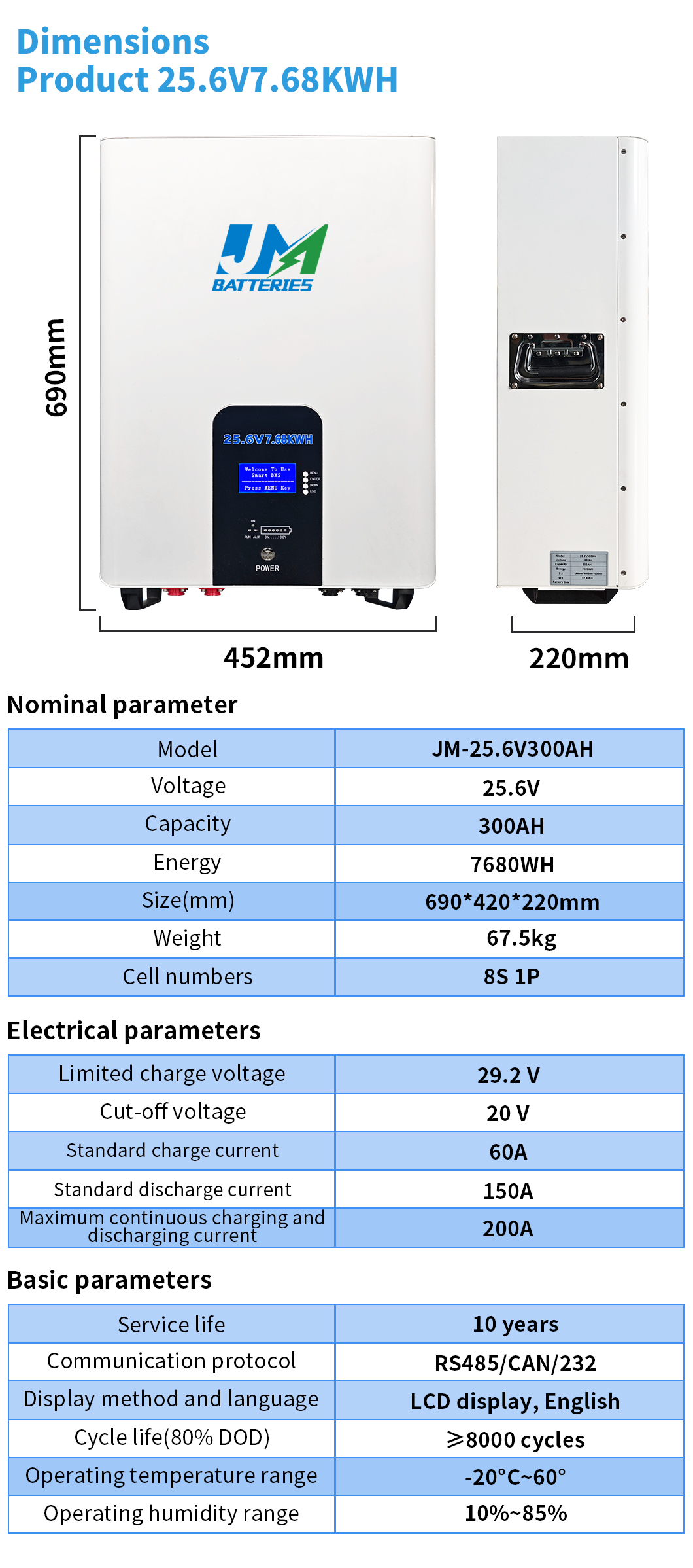 7kWh home wall battery